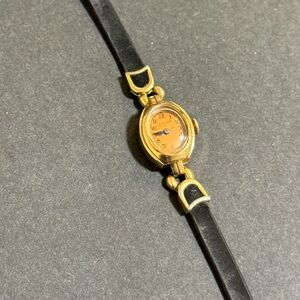 Vintage Longines Jacoby Bender Gold & Leather Watch